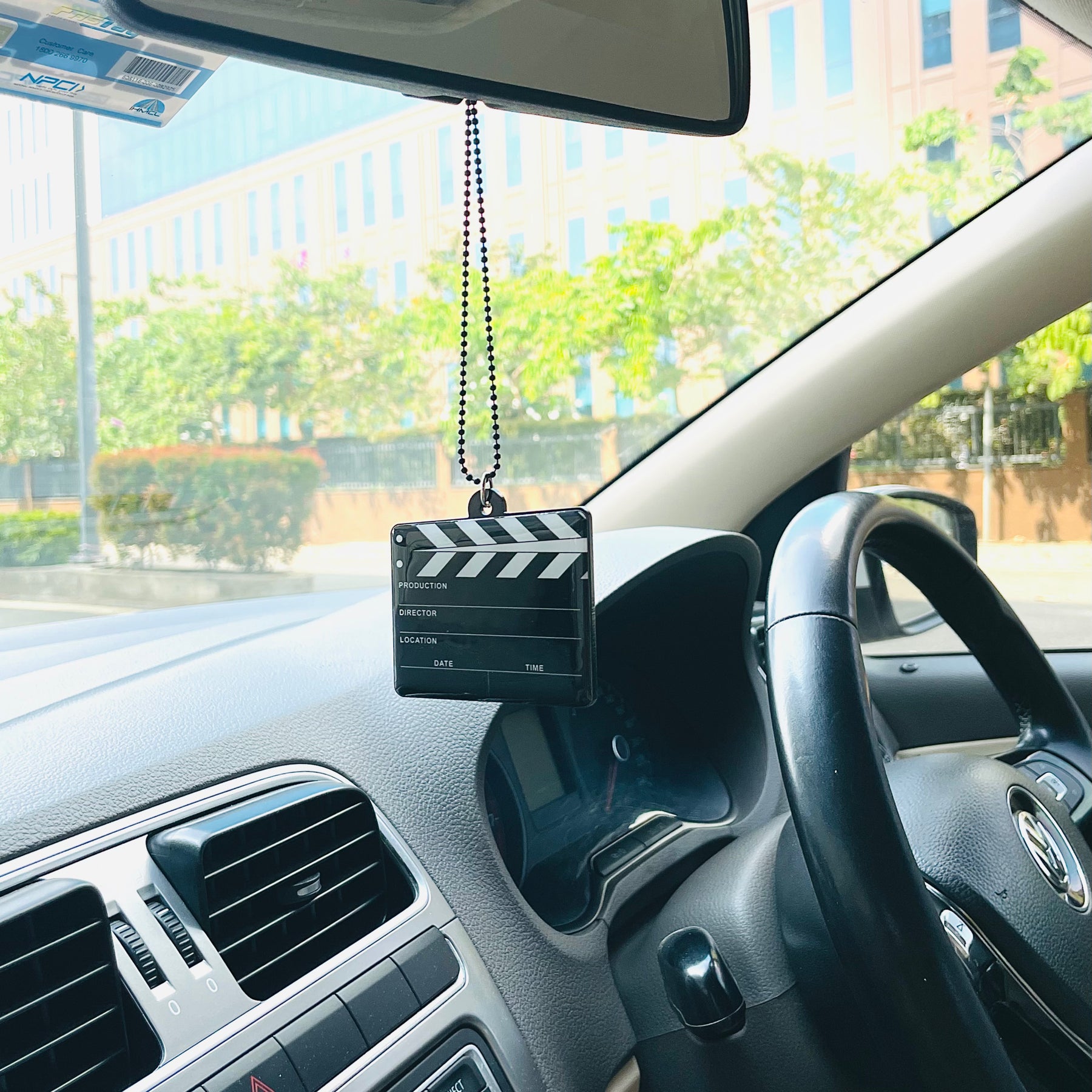 Movie Clapboard Car Mirror Hanging