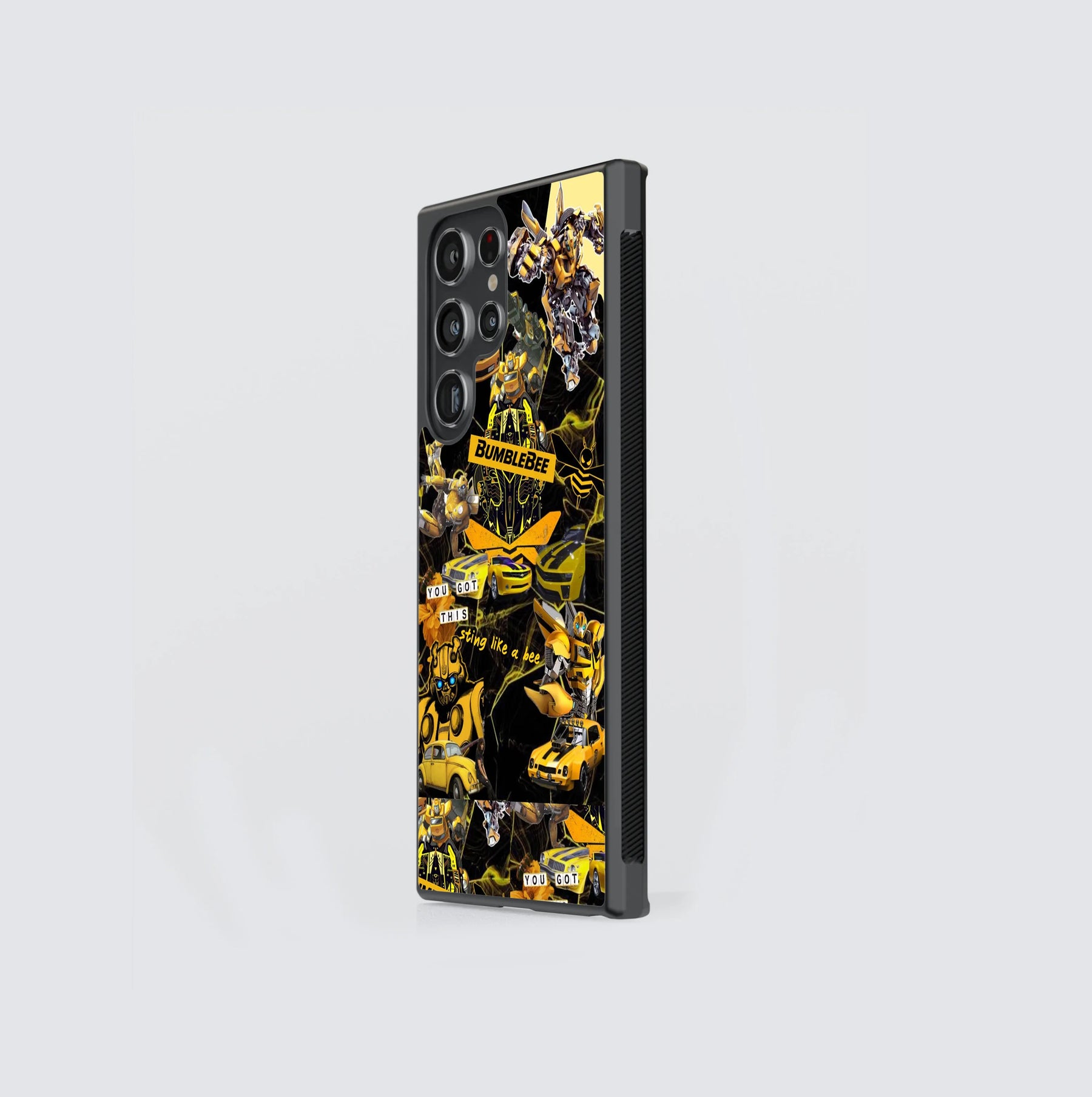 Bumblebee Collage Glass Case