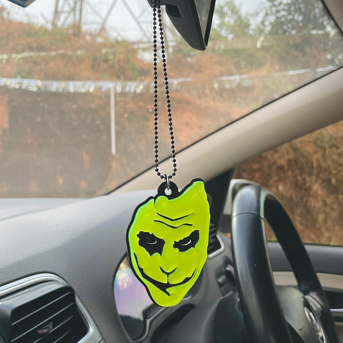 Joker Head Neon Car Mirror Hanging