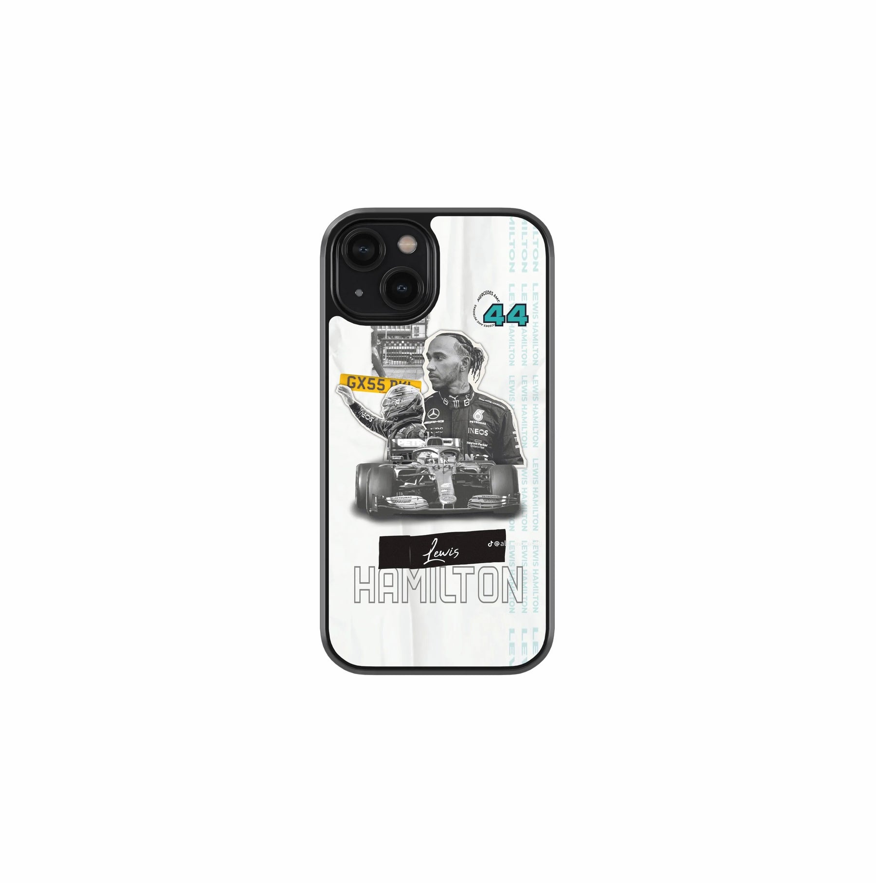 Lewis Hamilton Collage Glass Case