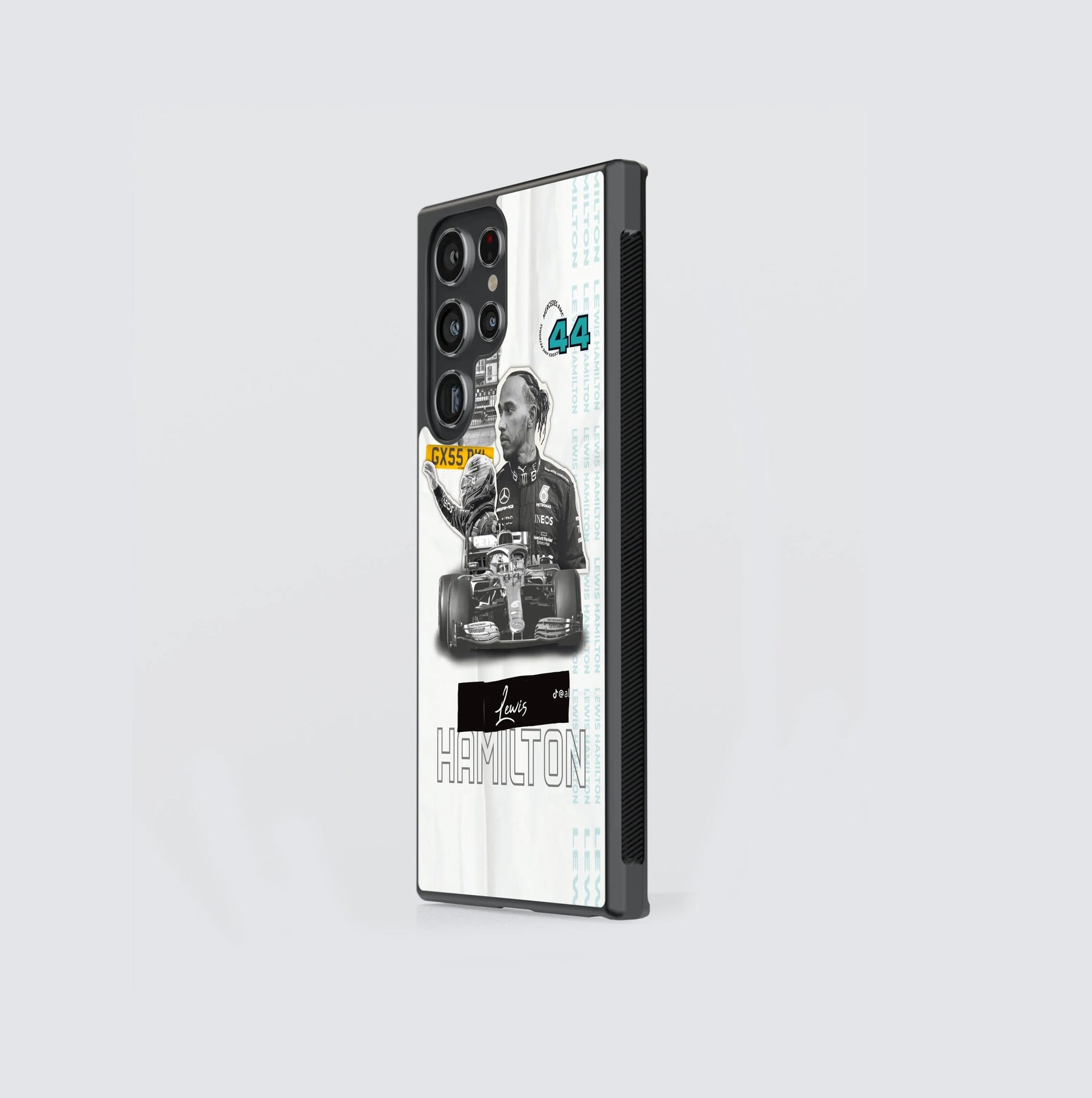 Lewis Hamilton Collage Glass Case