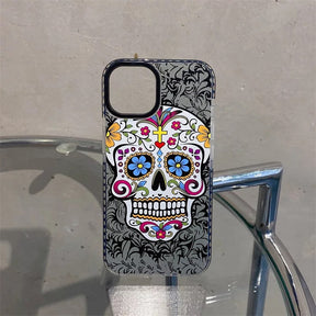 Skeleton Skull Floral case for iPhone