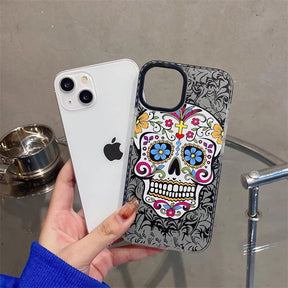 Skeleton Skull Floral case for iPhone