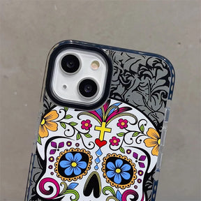 Skeleton Skull Floral case for iPhone