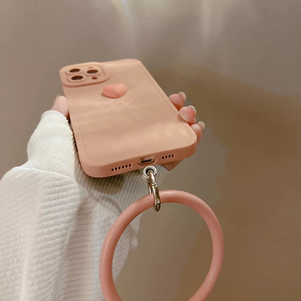 3D Heart wrist band case for iPhone