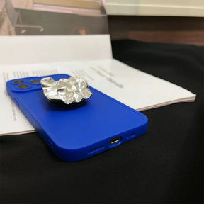 Klein Blue Metal holder case for iPhone