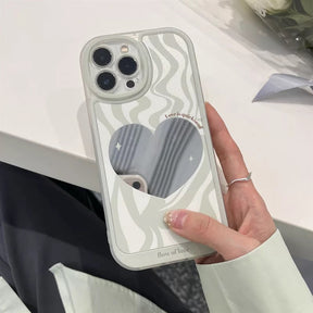 Mirror Heart Aesthetic case for iPhone